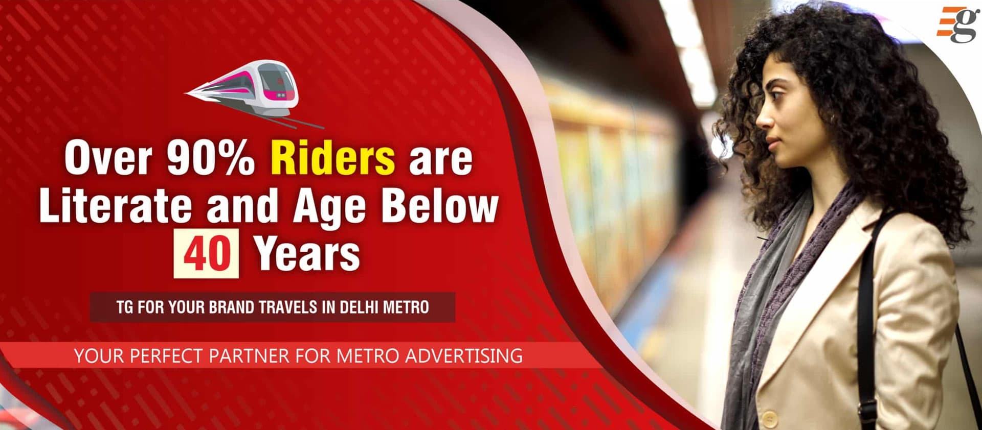 Delhi Metro concourse branding